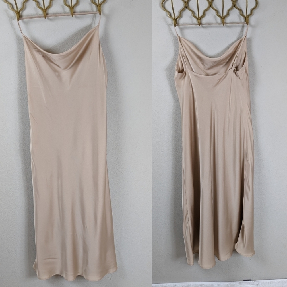 Show Me Your Mumu Verona Cowl Dress Womens Medium Champagne Golden 3 - Picture 3 of 16